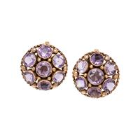 AMETHYST AND YELLOW GOLD EARRINGS