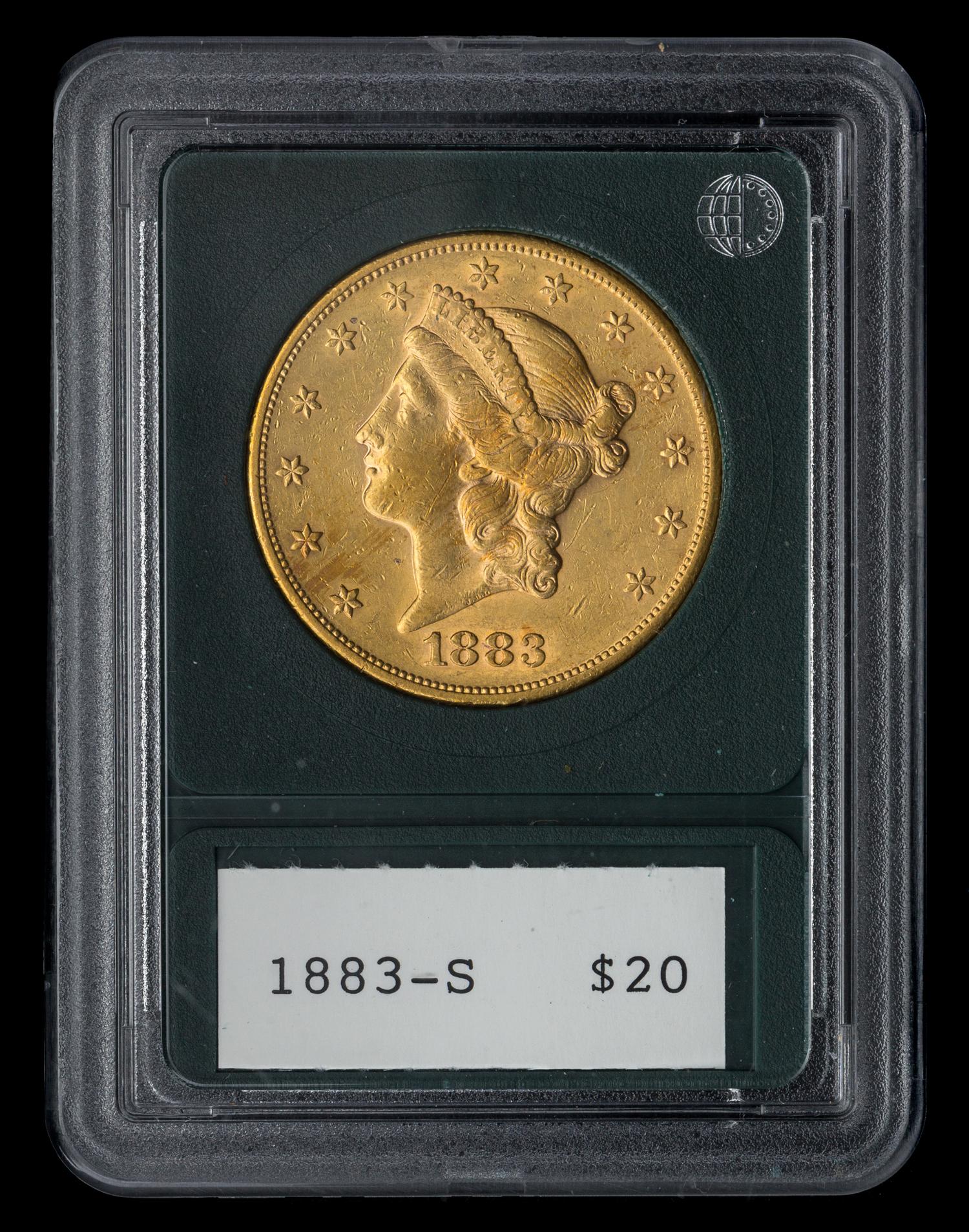 A United States 1883-S Liberty Head $20 Gold Coin