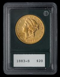 A United States 1883-S Liberty Head $20 Gold Coin