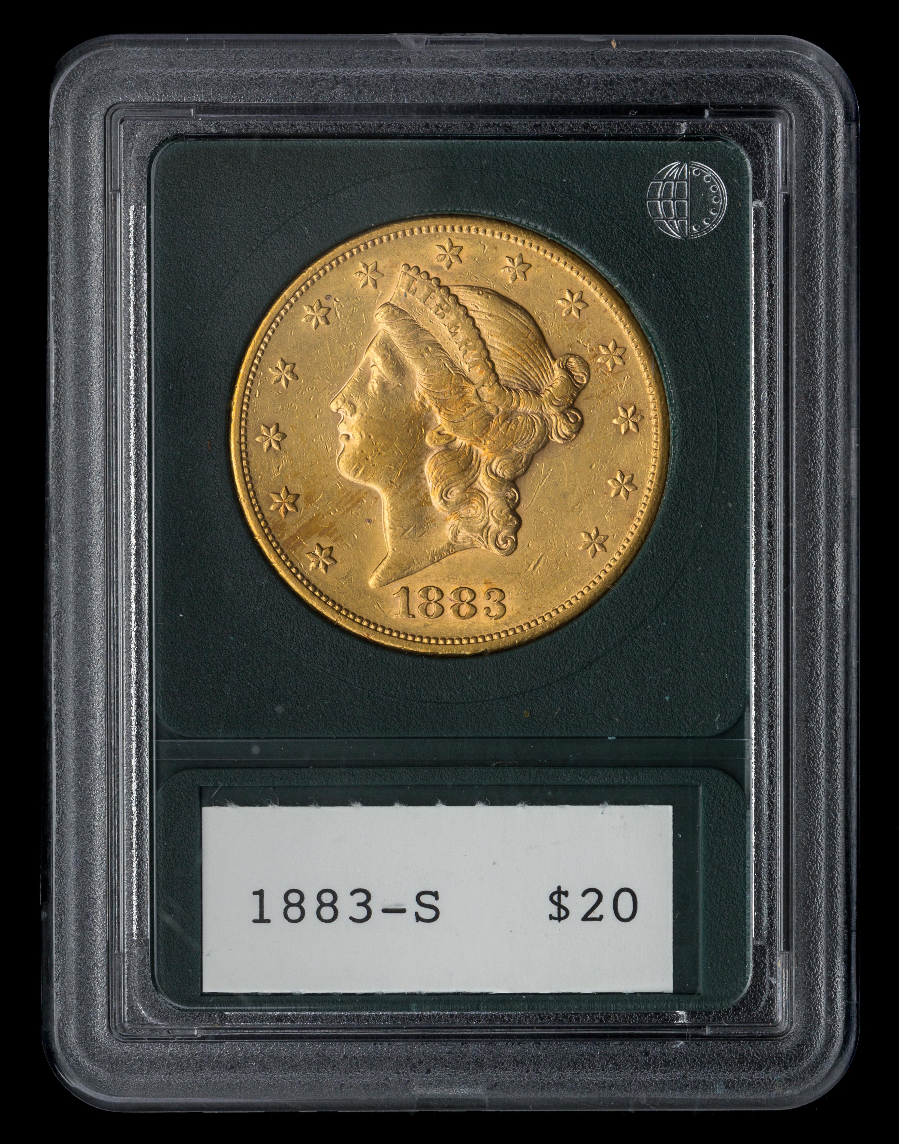 A United States 1883-S Liberty Head $20 Gold Coin