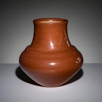 Richard Ebelacker (Santa Clara, 1946-2010) — Redware Pottery Jar, with Bear Paws