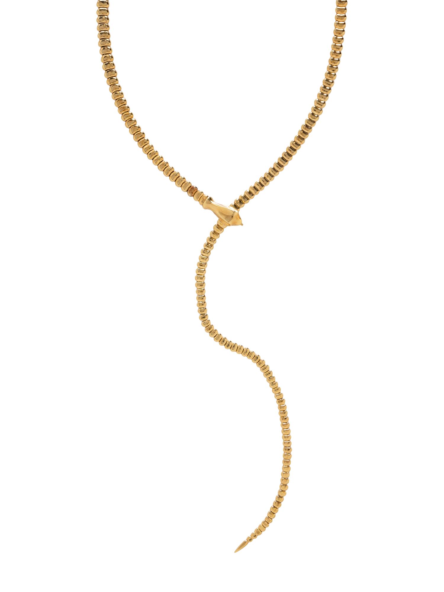 TIFFANY & CO., ELSA PERETTI, YELLOW GOLD 'SNAKE' NECKLACE