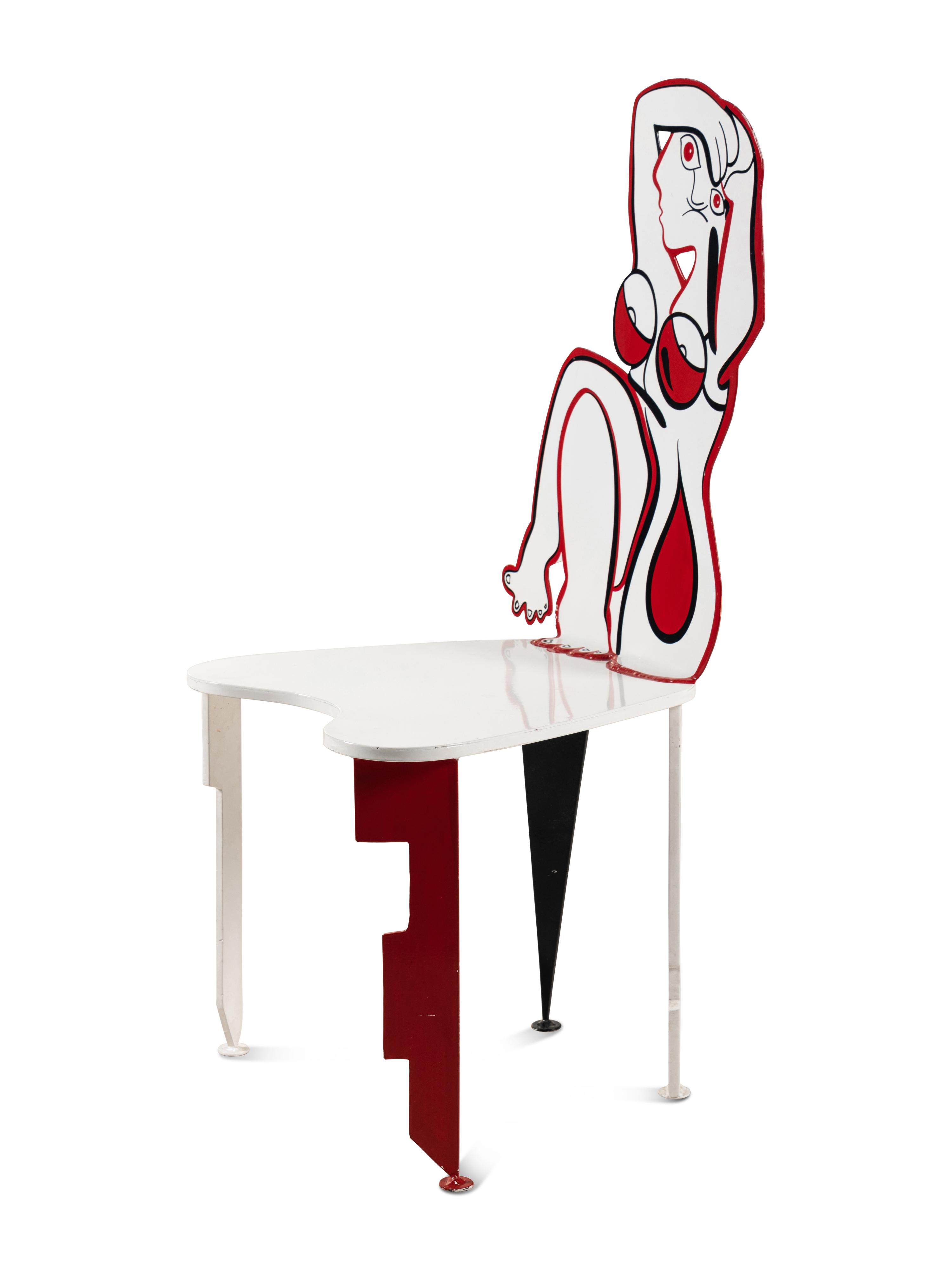 Two Pablo Picasso Style Figural Chairs