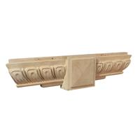 A Carved Wood Architectural Detail 35" W x 3" D x 7.5" H — United States, 20th Century