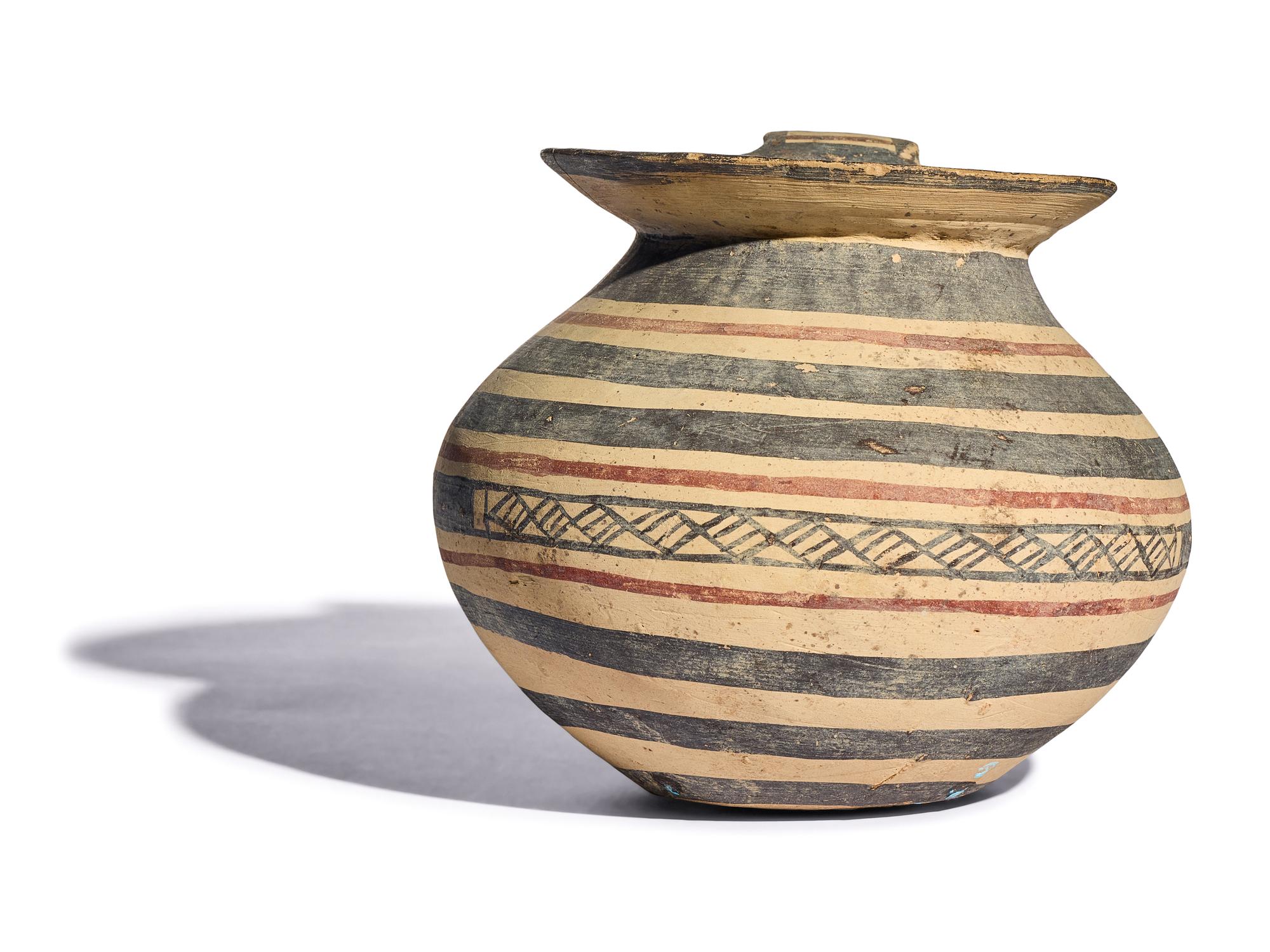 A Daunian Painted Terracotta Olpe
