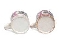 Two Sunderland Luster Frog Mugs