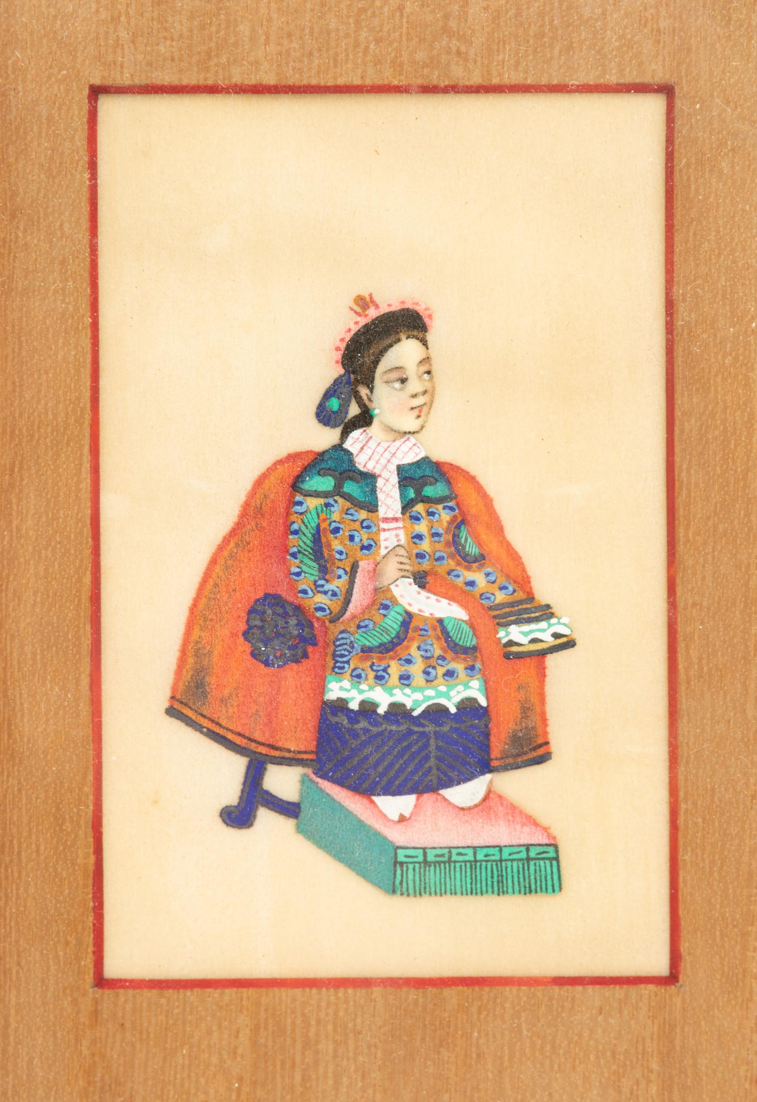 Six Chinese Export Pith Paper Paintings