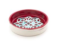 A Syrian Glazed Pottery Coaster Diameter 9 inches. — 20TH CENTURY