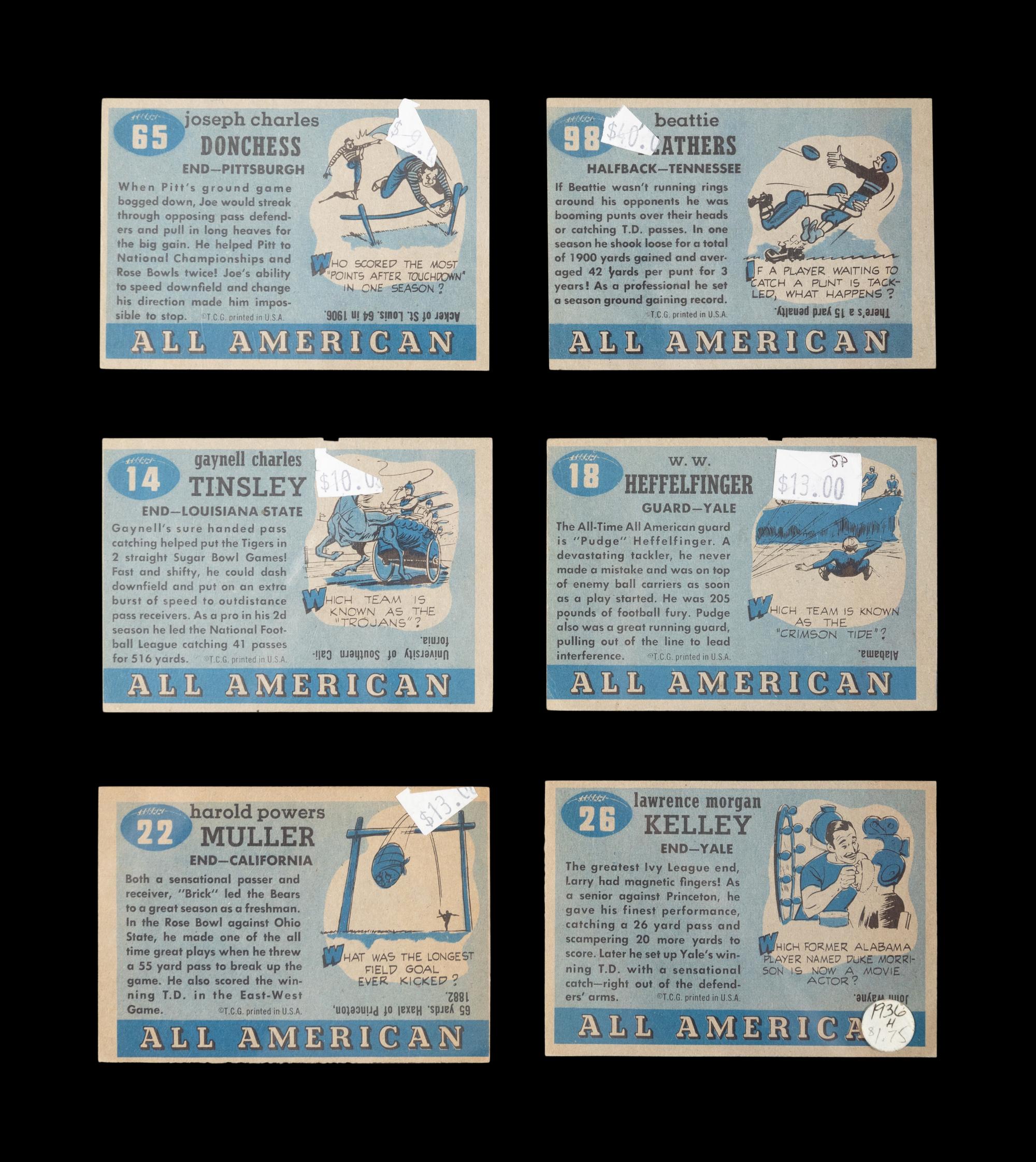 A Complete Set of 1955 Topps All American Football Cards (100/100)