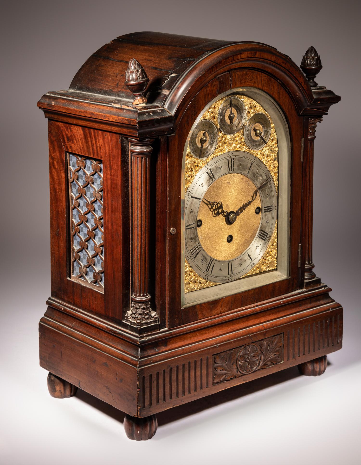 A George III Mahogany Bracket Clock