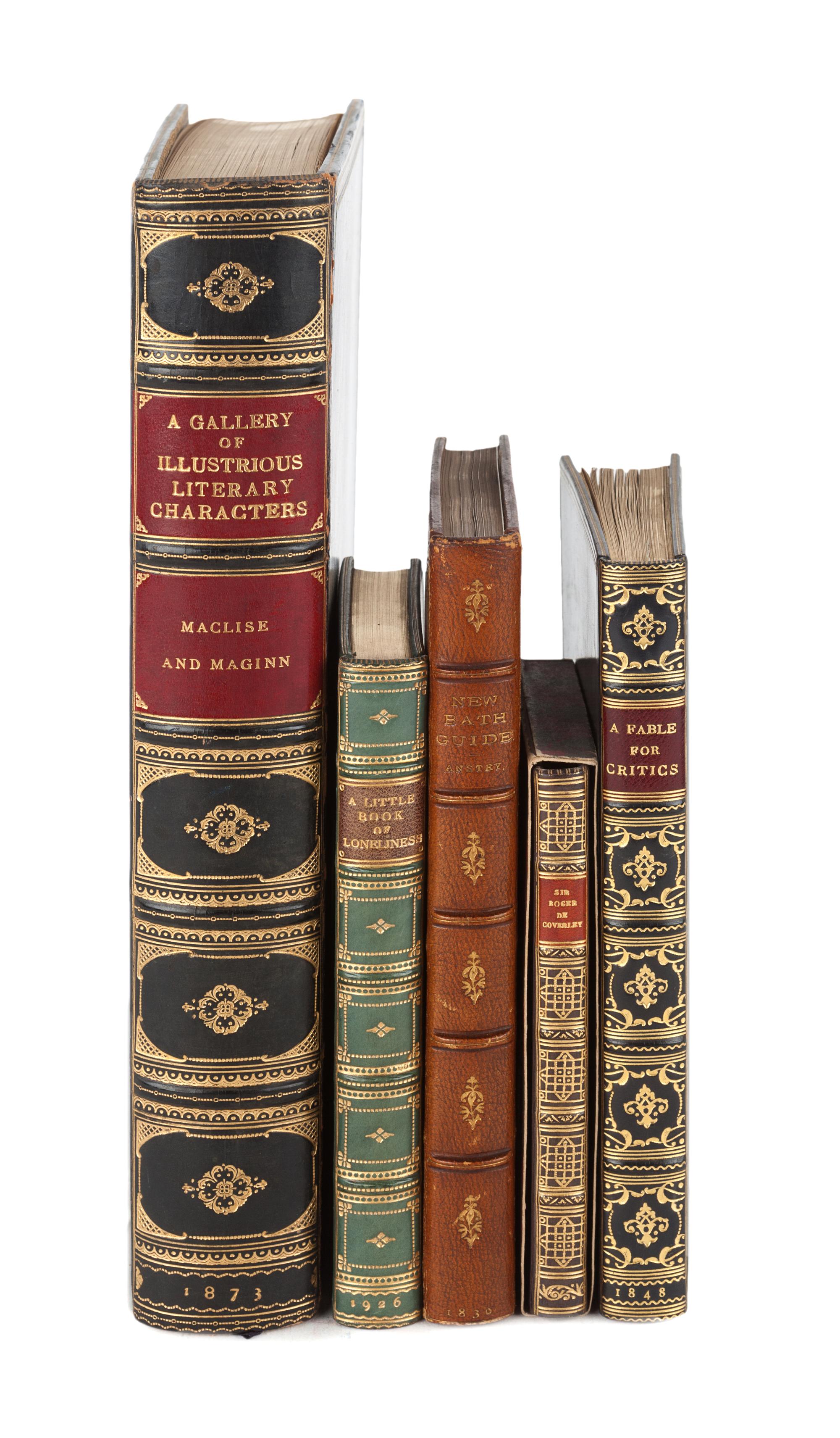 [ENGLISH BINDERS]. A group of 5 works bound by English binders, comprising: