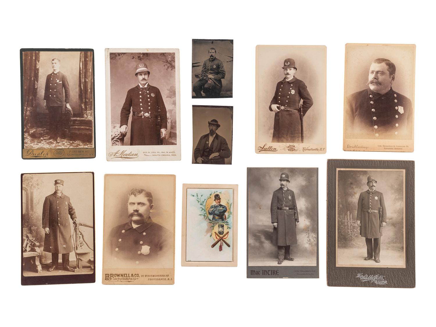 [POLICE AND FIREFIGHTING] Ephemera and photographs of Police and Fire personnel.