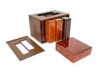 Five Japanese Lacquer Bento Boxes and Accessories in a Painted Wood Carrying Case — 20TH CENTURY
