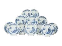 Twelve Blue and White Porcelain Plates from the Nanking Cargo