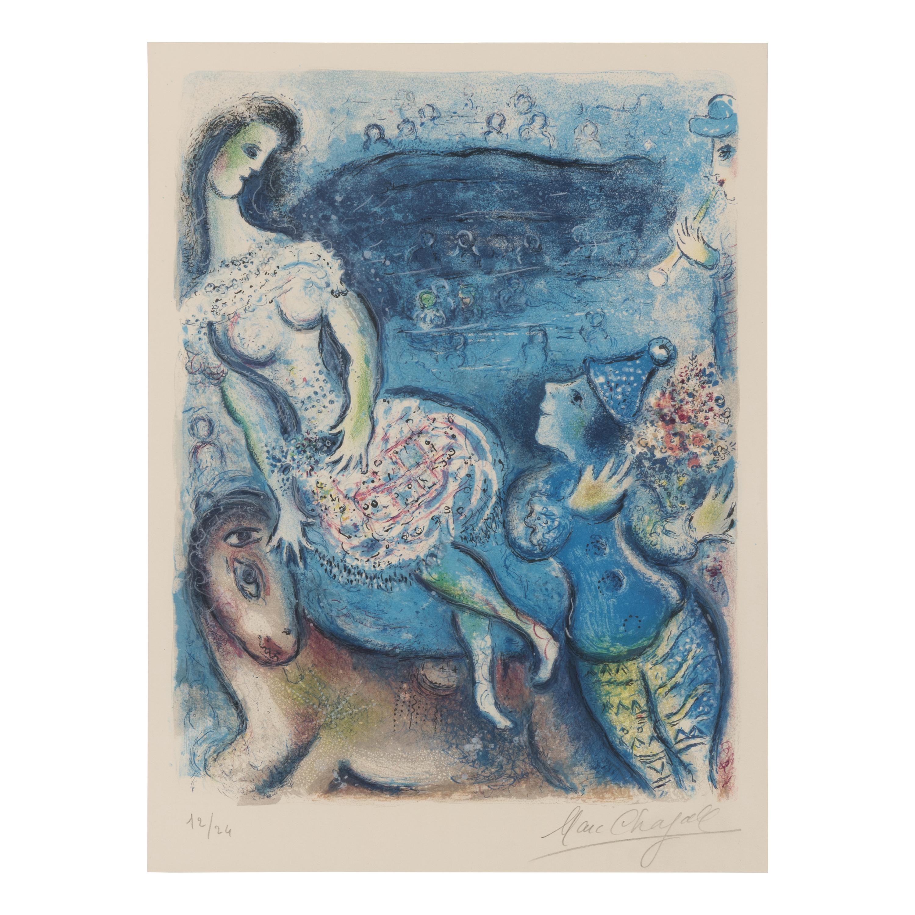 Marc Chagall (Belarusian/French, 1887-1985) — Le Cirque : one plate, 1967