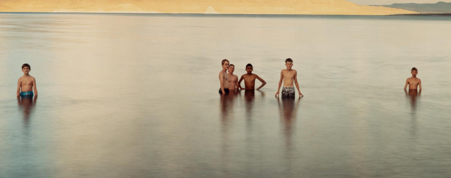 Richard Misrach (born 1949) Boy Scouts and Fremont's Pyramid, Pyramid Lake Indian Reservation, Nevada, 1991
