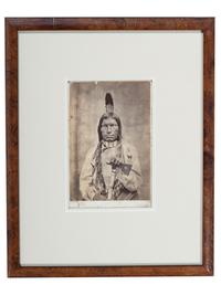 [NATIVE AMERICANS]. A group of photographs and prints of Native American subjects, highlighted by cabinet card of Oglala Lakota Chief Low Dog.