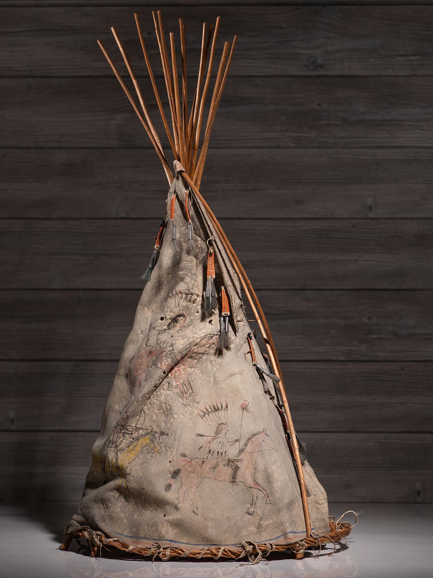 Sioux Painted Hide Model Tipi