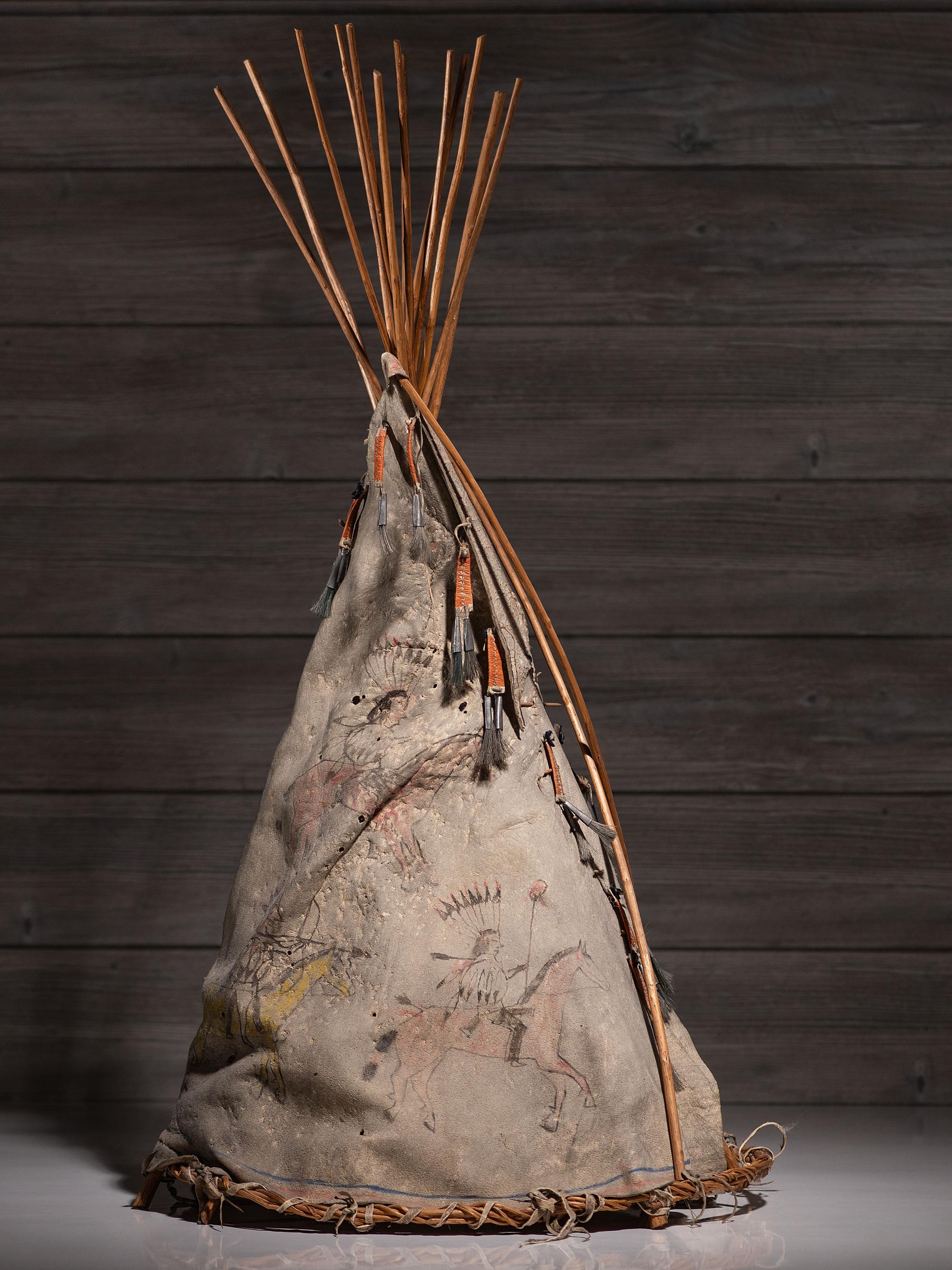 Sioux Painted Hide Model Tipi