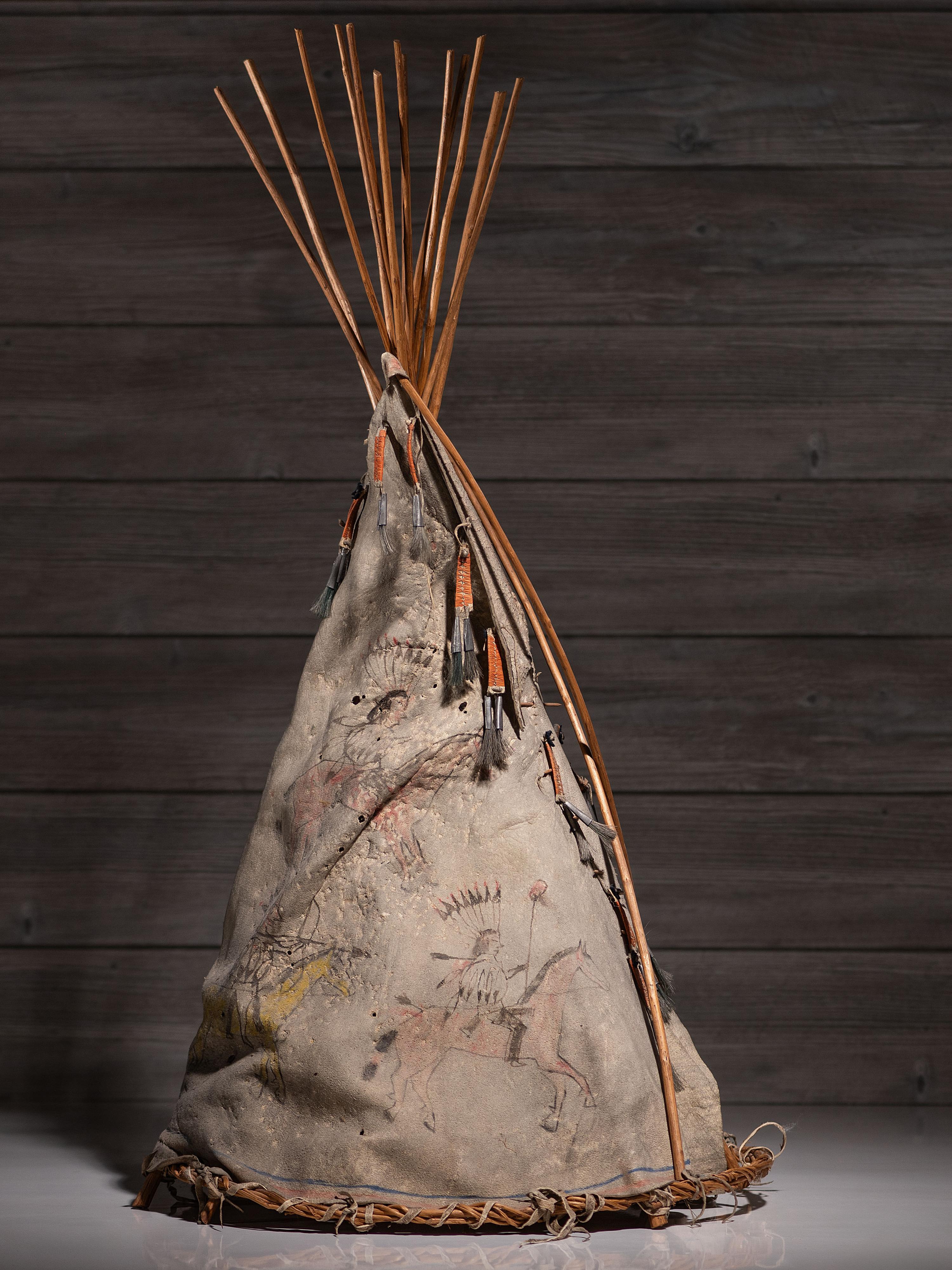 Sioux Painted Hide Model Tipi