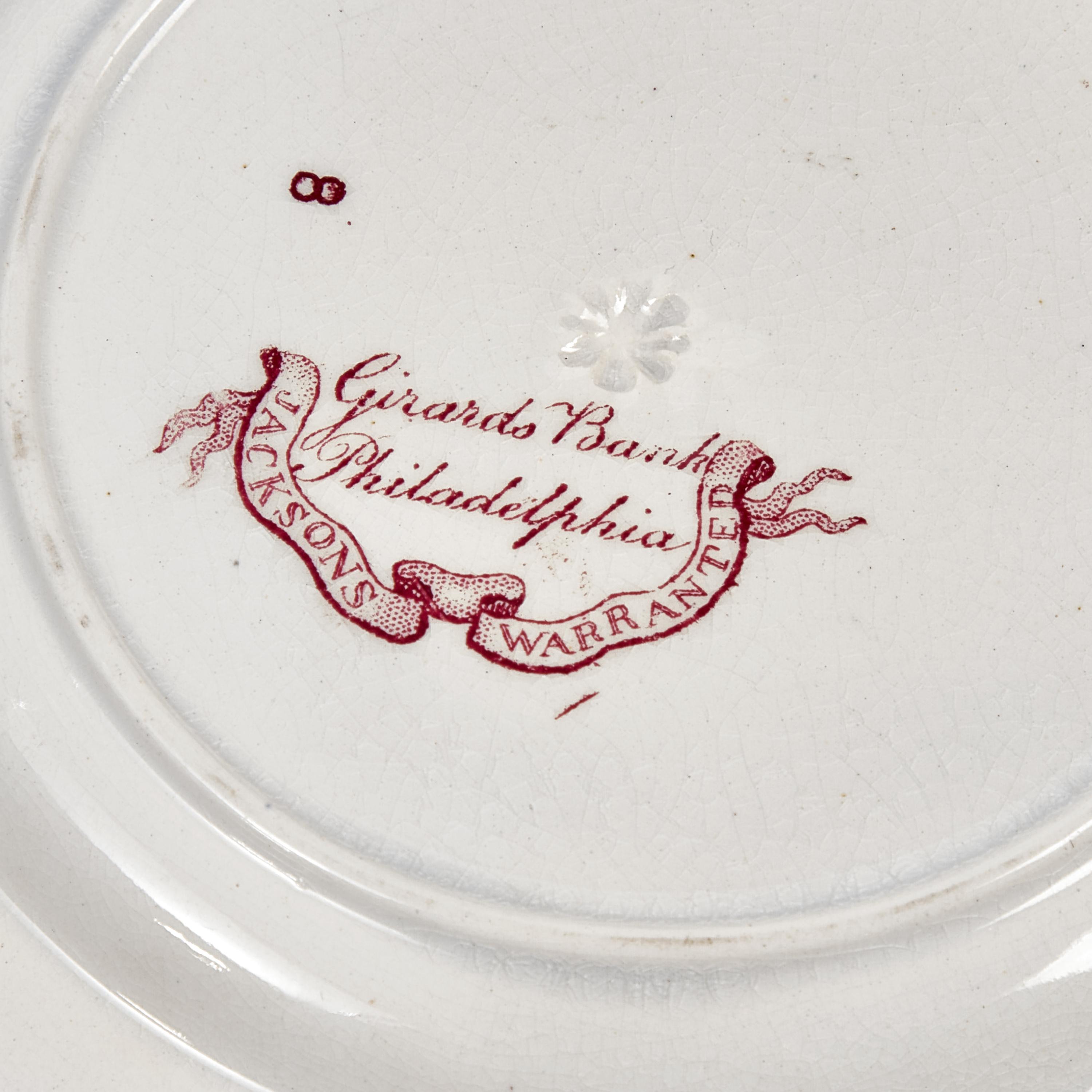 A Group of Staffordshire Historical Transferware Tablewares of Philadelphia and Pennsylvania Interest, J. &amp; J. Jackson and Enoch Wood &amp; Sons and others, 19th Century