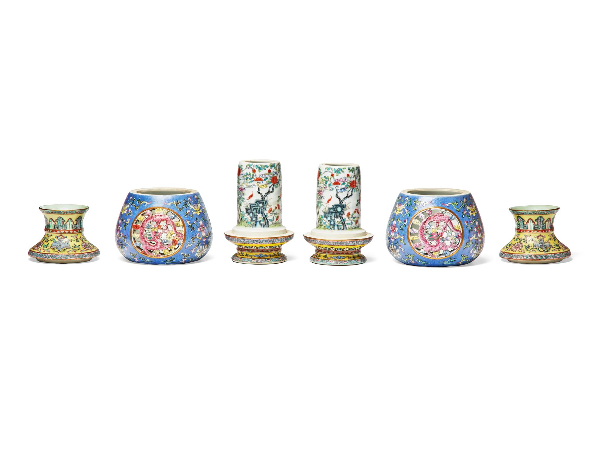Three Well-Decorated Chinese Famille Rose Porcelain Vases