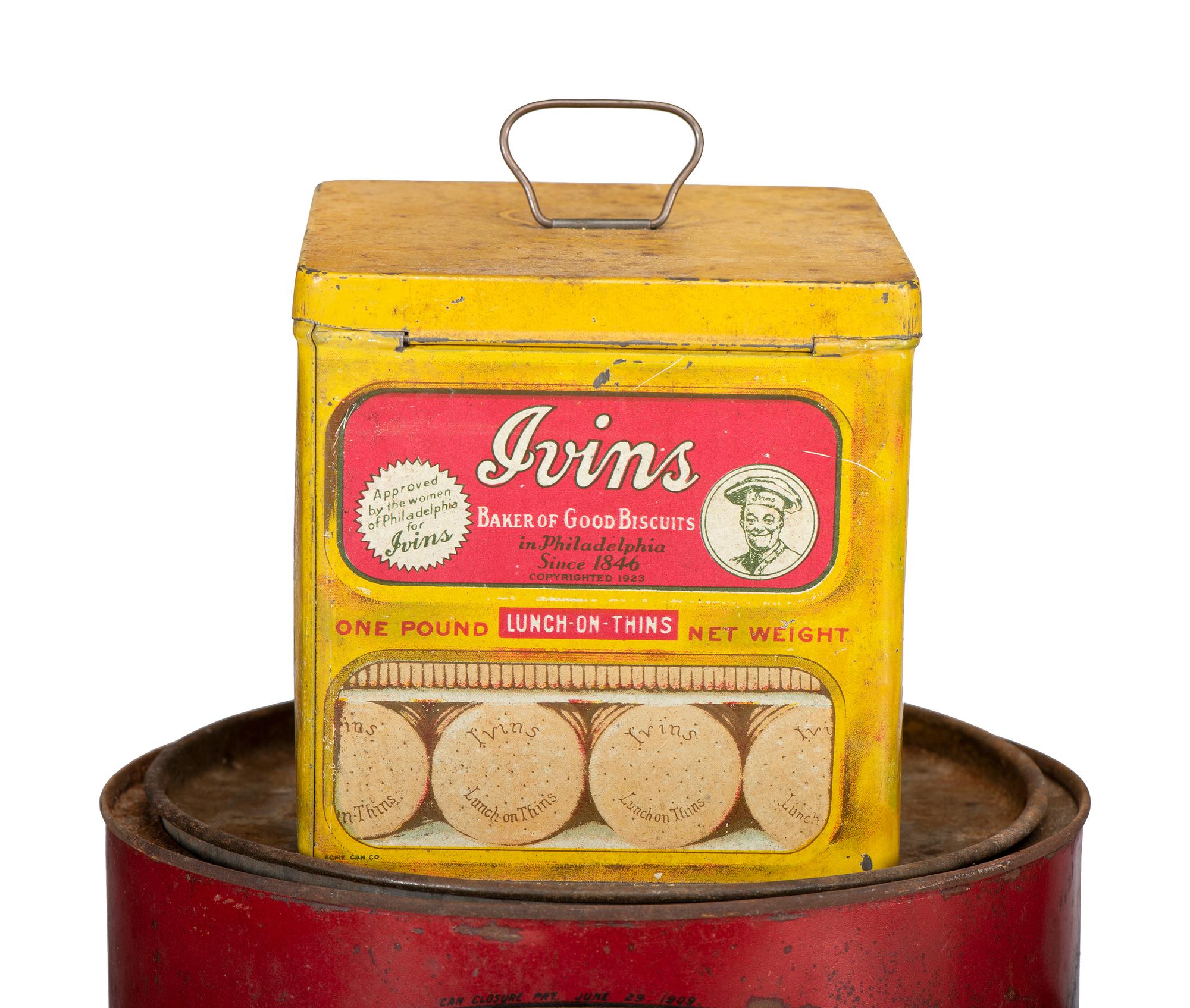 Nine Advertising Tins and Boxes