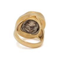 YELLOW GOLD AND ANCIENT GREEK COIN RING