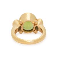 ELIZABETH LOCKE, YELLOW GOLD, PERIDOT AND TOURMALINE RING