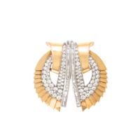 FRENCH, YELLOW GOLD, PLATINUM AND DIAMOND BROOCH
