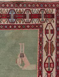 A Soumak Silk and Wool Blend Rug