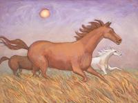 Three Galloping Horses