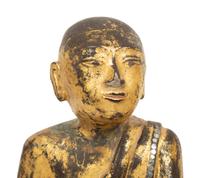 Two Cambodian Giltwood Buddha Figures