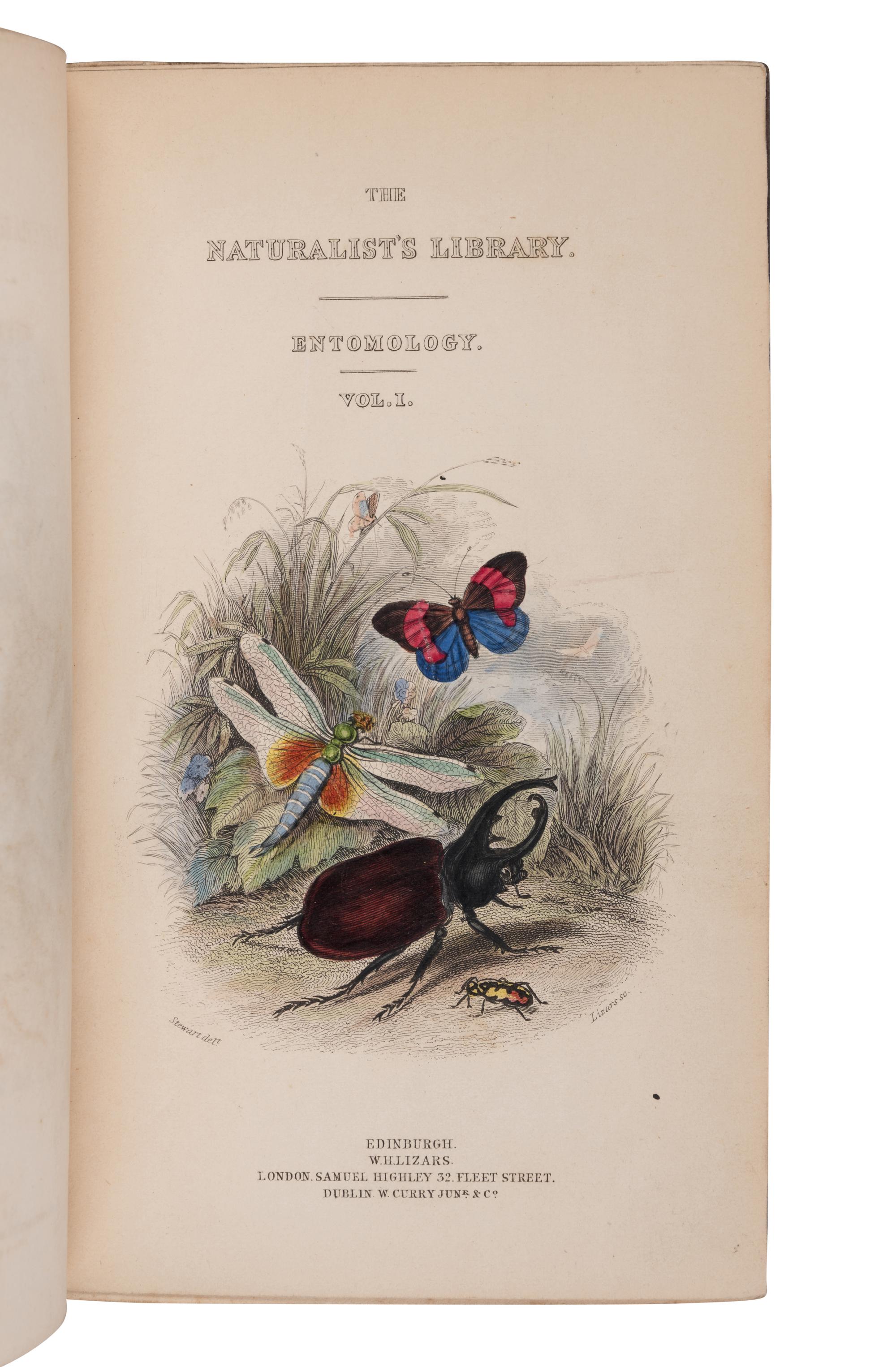[NATURAL HISTORY]. JARDINE, William (1800-1874). The Naturalist's Library . Edinburgh: W.H. Lizars, et al, 1833-1843.