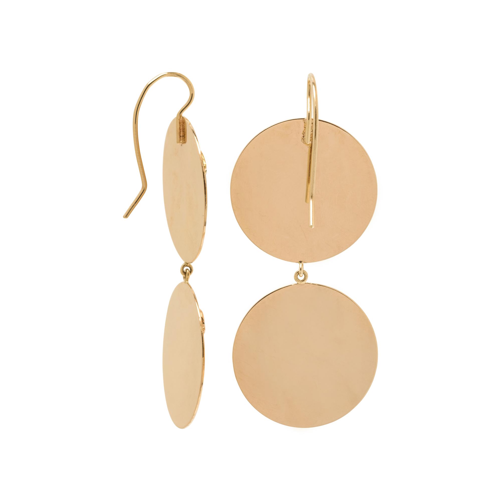 YELLOW GOLD AND ENAMEL DOG EARRINGS