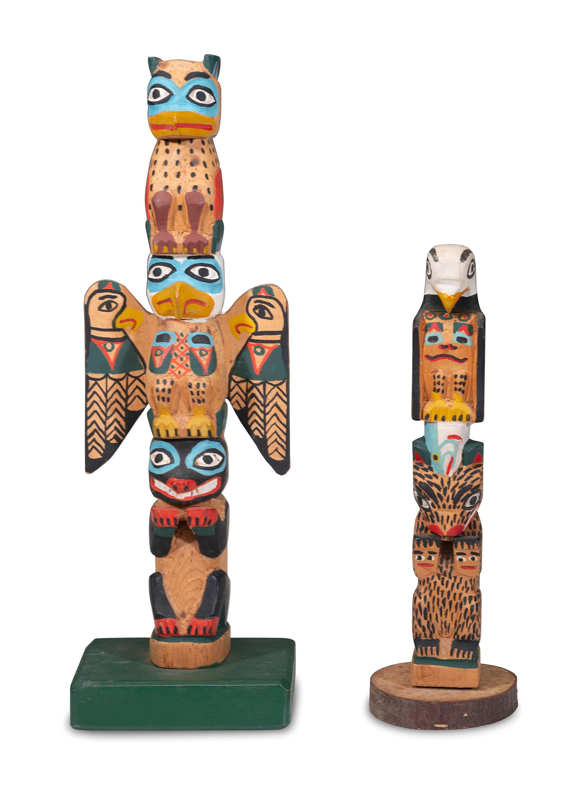 Carved Model Totem Poles