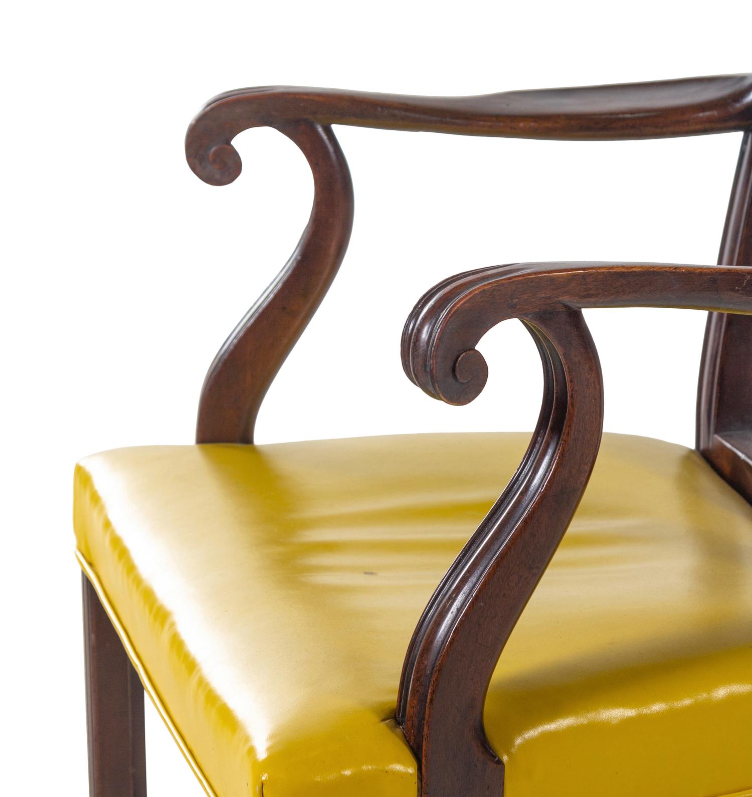 A Set of Ten Chippendale Style Mahogany Dining Chairs