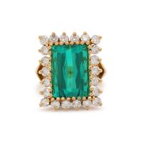 TOURMALINE AND DIAMOND RING