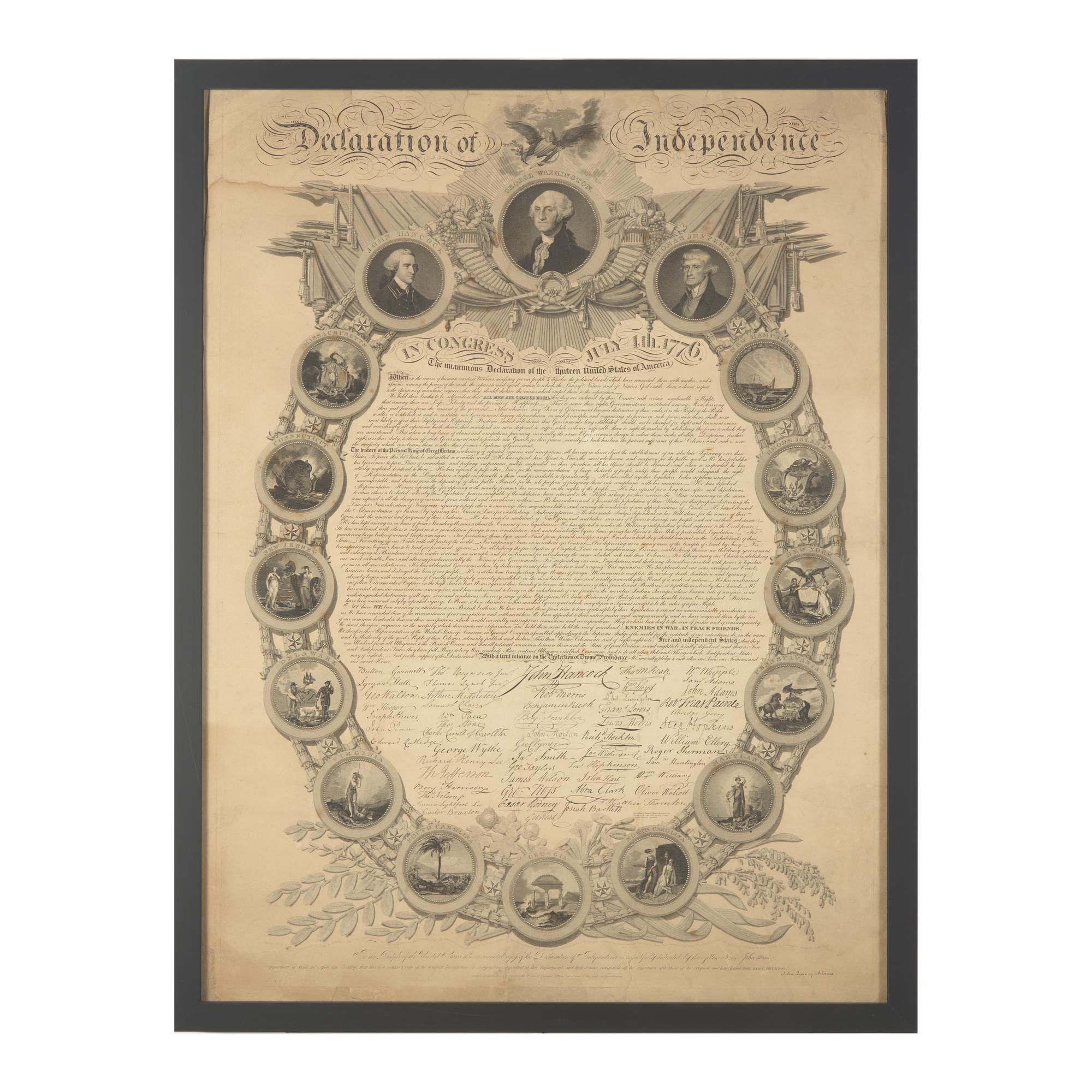 [Declaration of Independence] Binns, John. Declaration of Independence