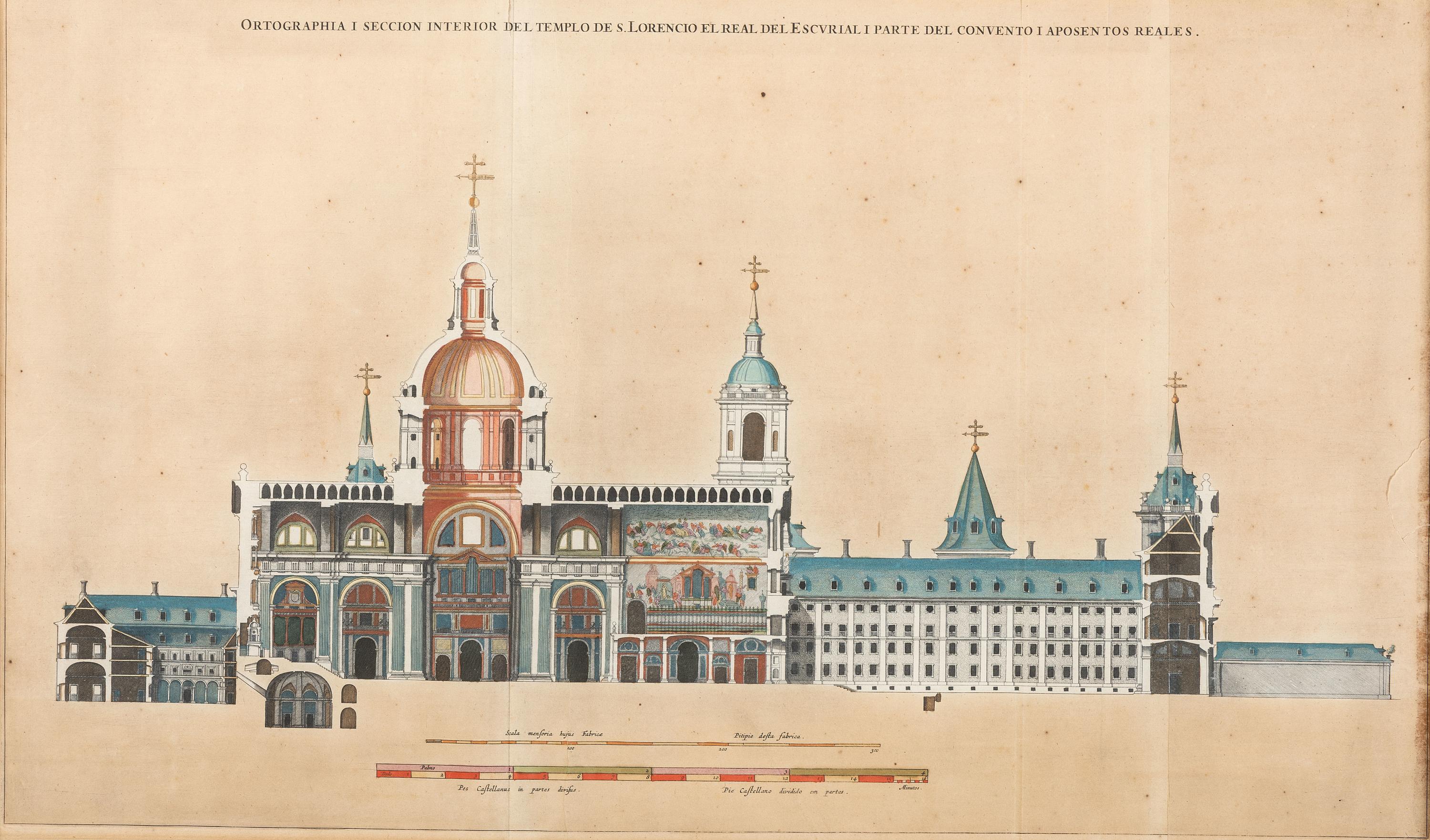 Six Hand-Colored Architectural Engravings