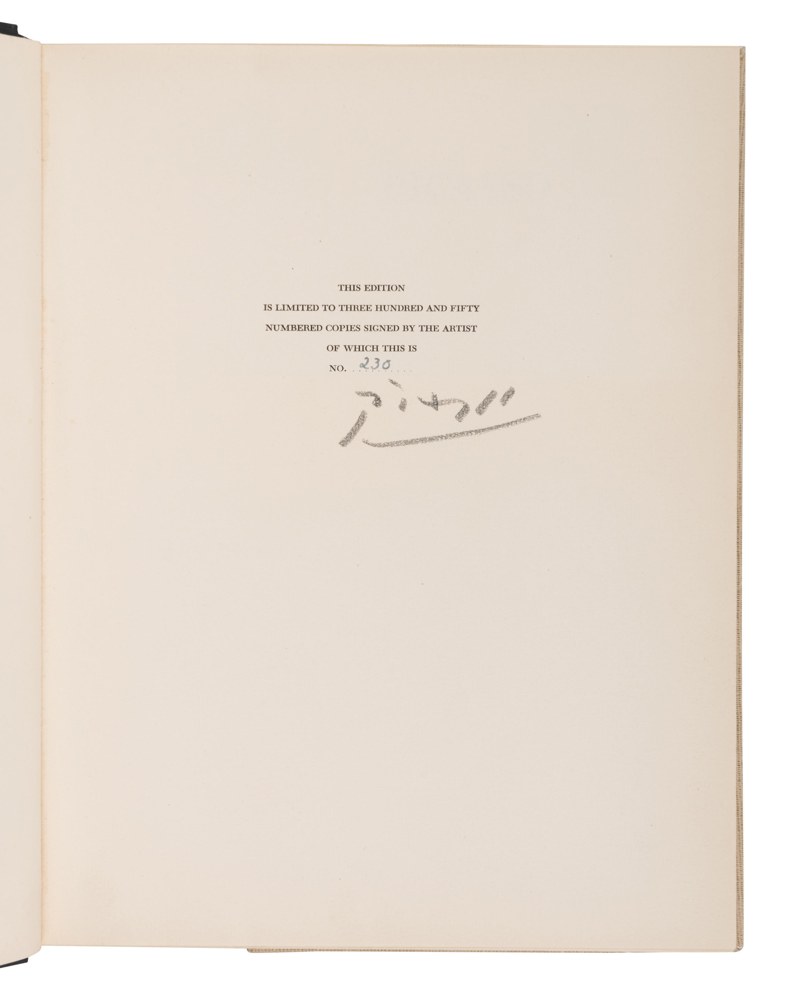 [ARTIST'S BOOK] -- [WARHOL, Andy (1928-1987), his copy]. [PICASSO, Pablo (1881-1973)]. JANIS, Harriet and Sidney. Picasso: The Recent Years 1939-1946 . Garden City, NY: Doubleday, 1947.