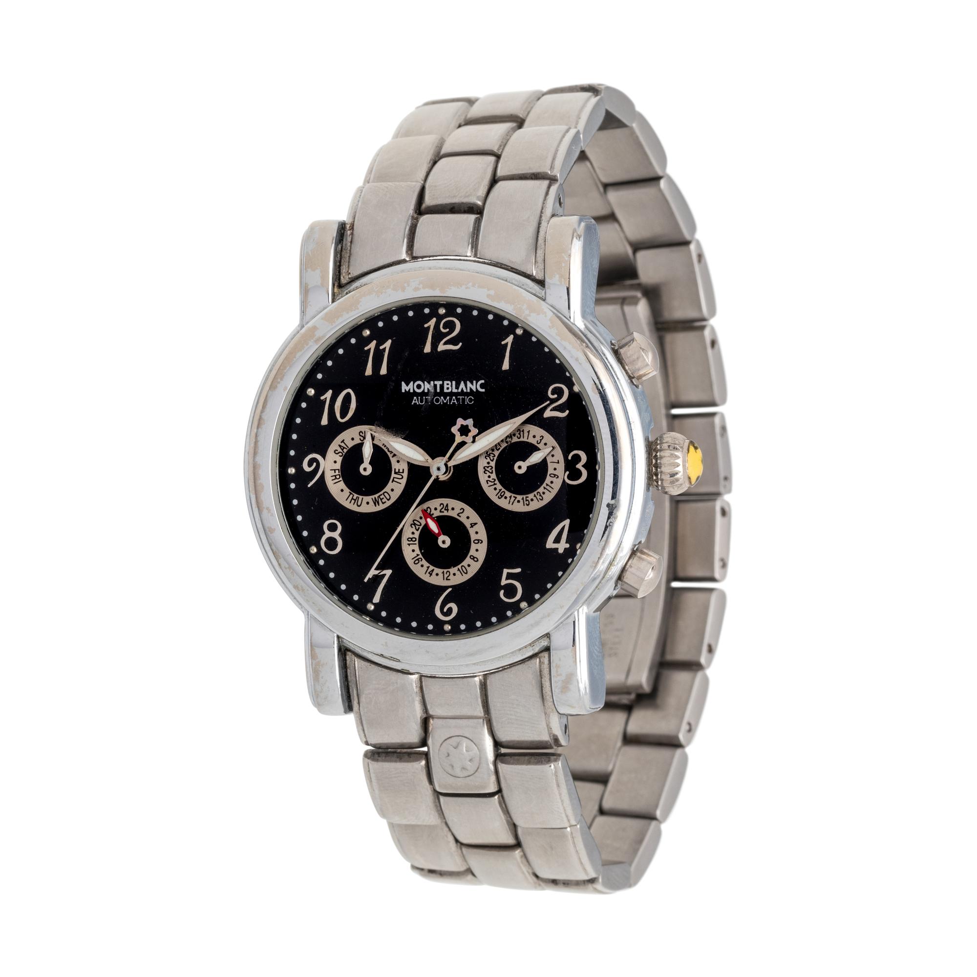MONTBLANC, 18K WHITE GOLD AND STAINLESS STEEL REF. 4810 CHRONOGRAPH 'MEISTERSTUCK' WRISTWATCH