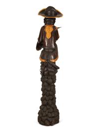 A Venetian Carved Wood and Parcel Gilt Figure of a Monkey Butler — 19th Century