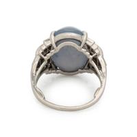 STAR SAPPHIRE AND DIAMOND RING