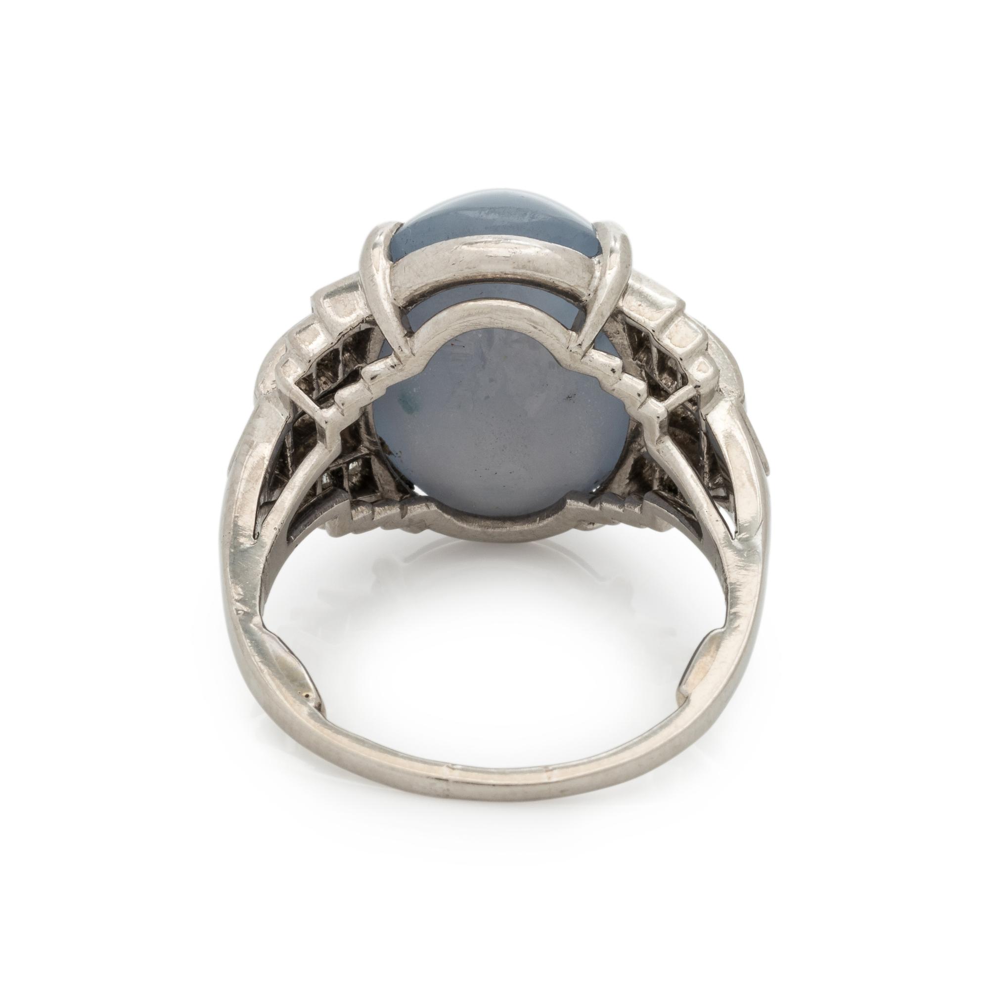 STAR SAPPHIRE AND DIAMOND RING