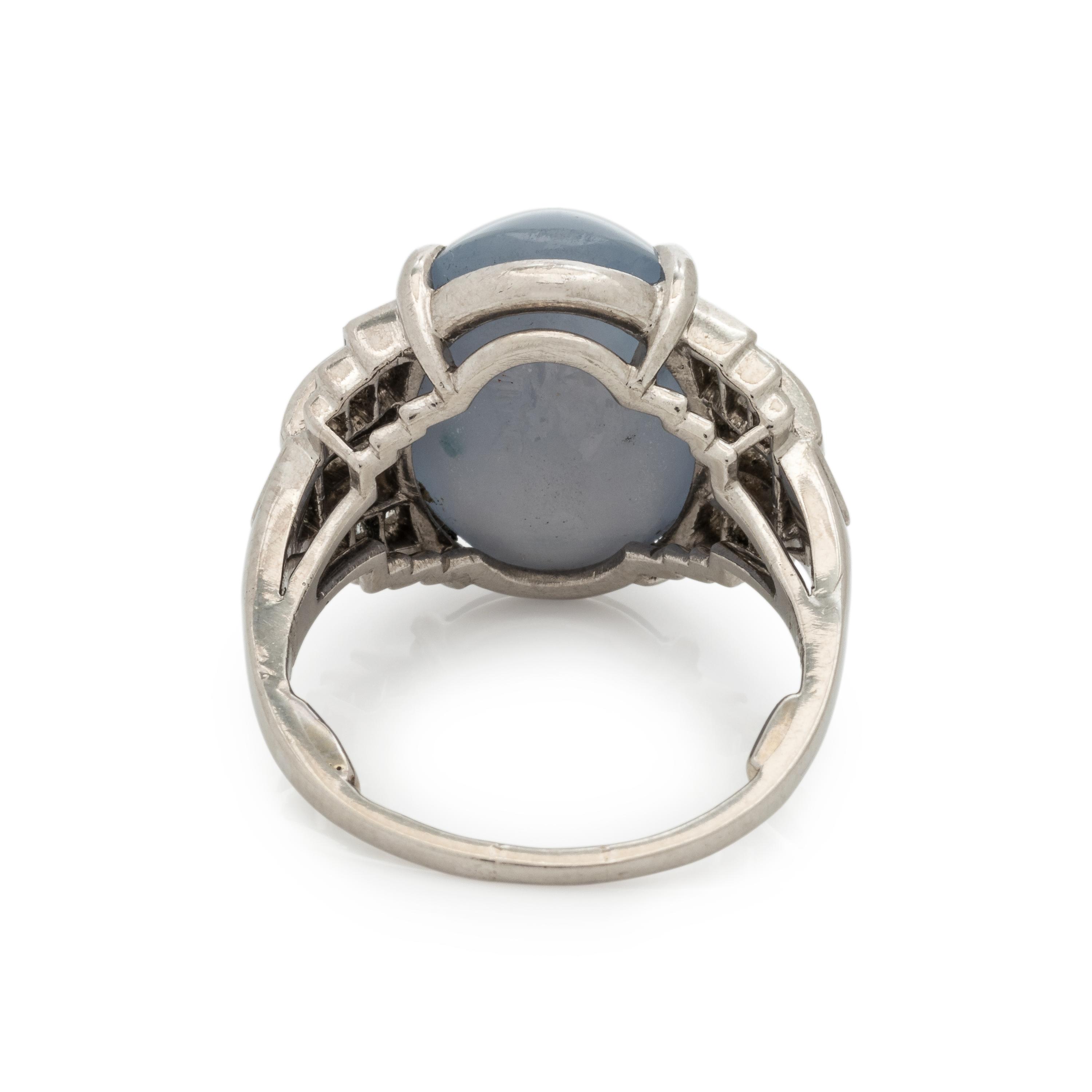 STAR SAPPHIRE AND DIAMOND RING