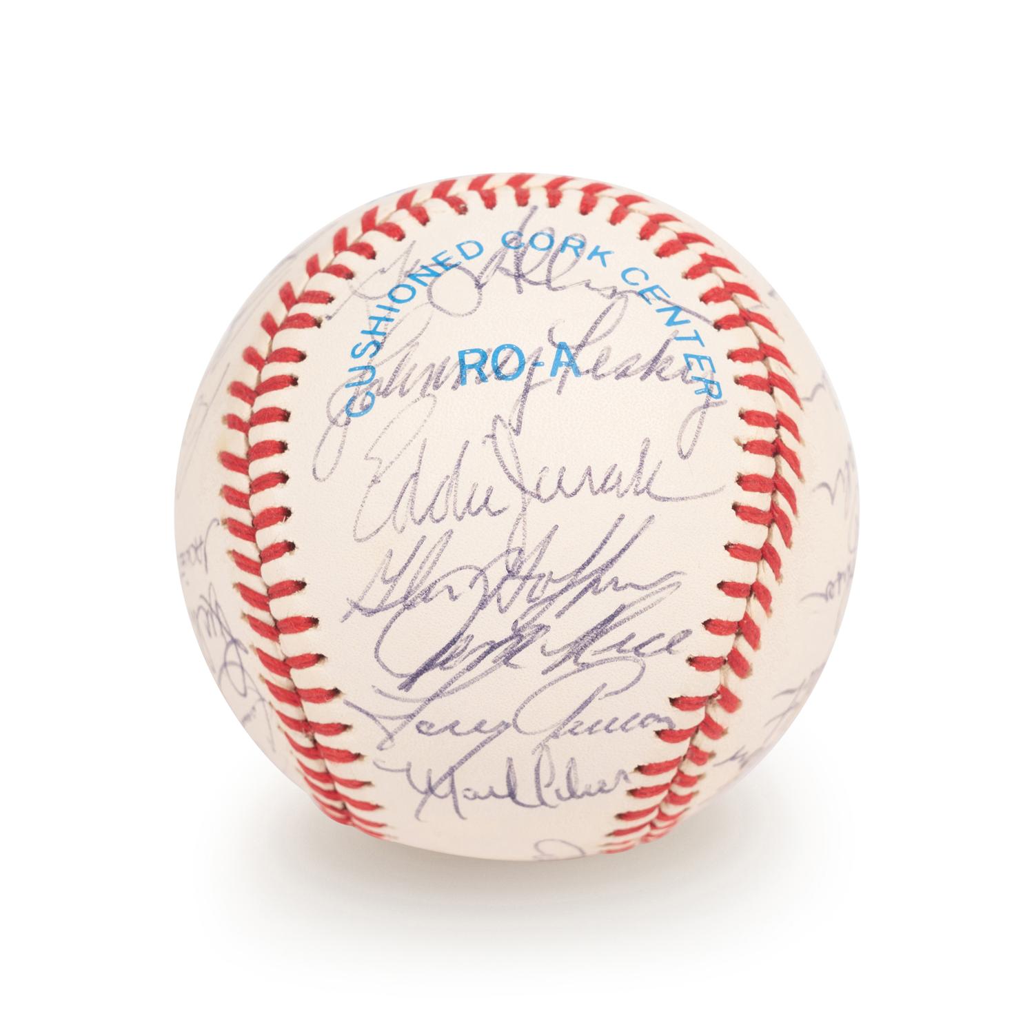 A 1983 Boston Red Sox Team Signed Autograph Baseball with 25 Signatures (Beckett Authentication Services Letter BAS Certified),