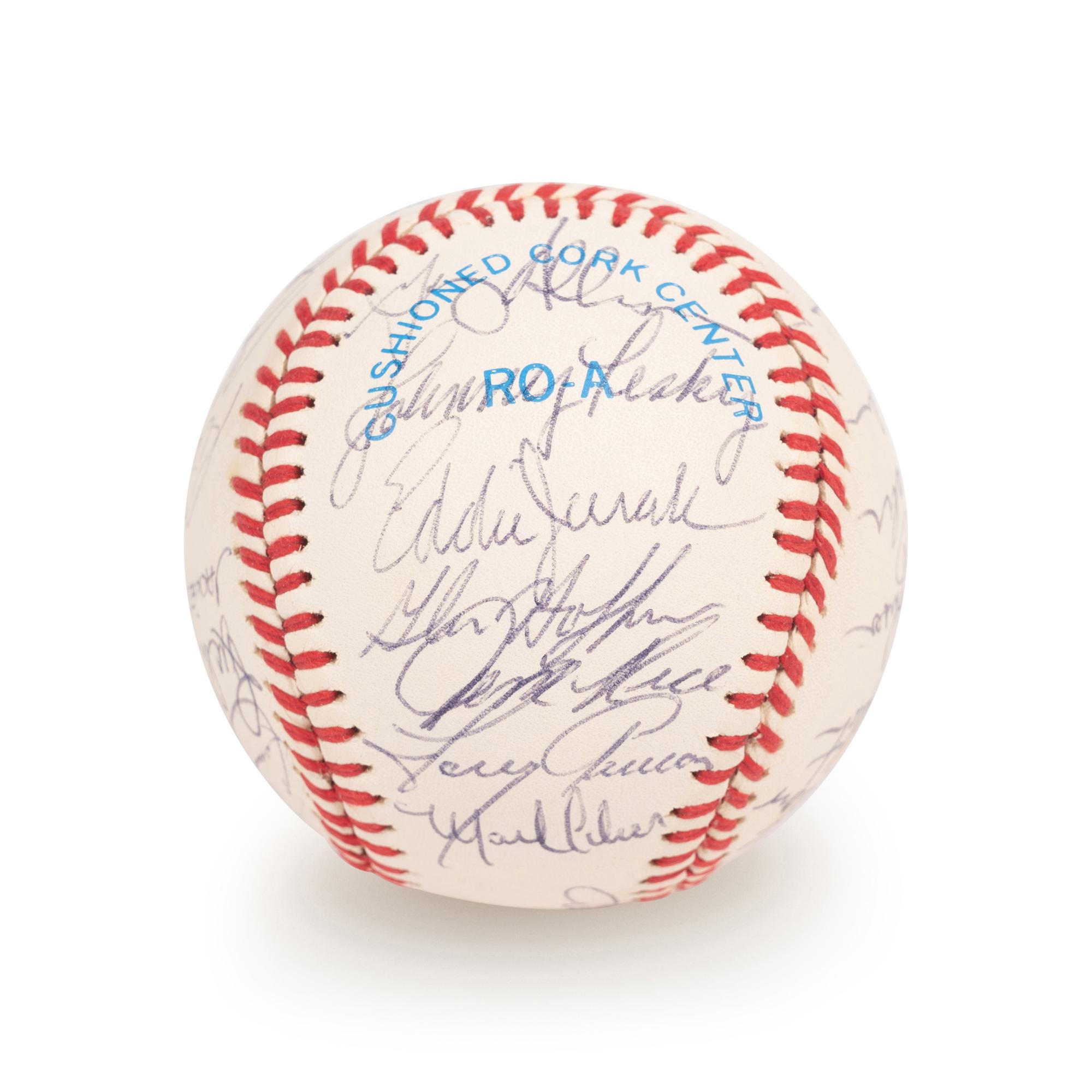 A 1983 Boston Red Sox Team Signed Autograph Baseball with 25 Signatures (Beckett Authentication Services Letter BAS Certified),