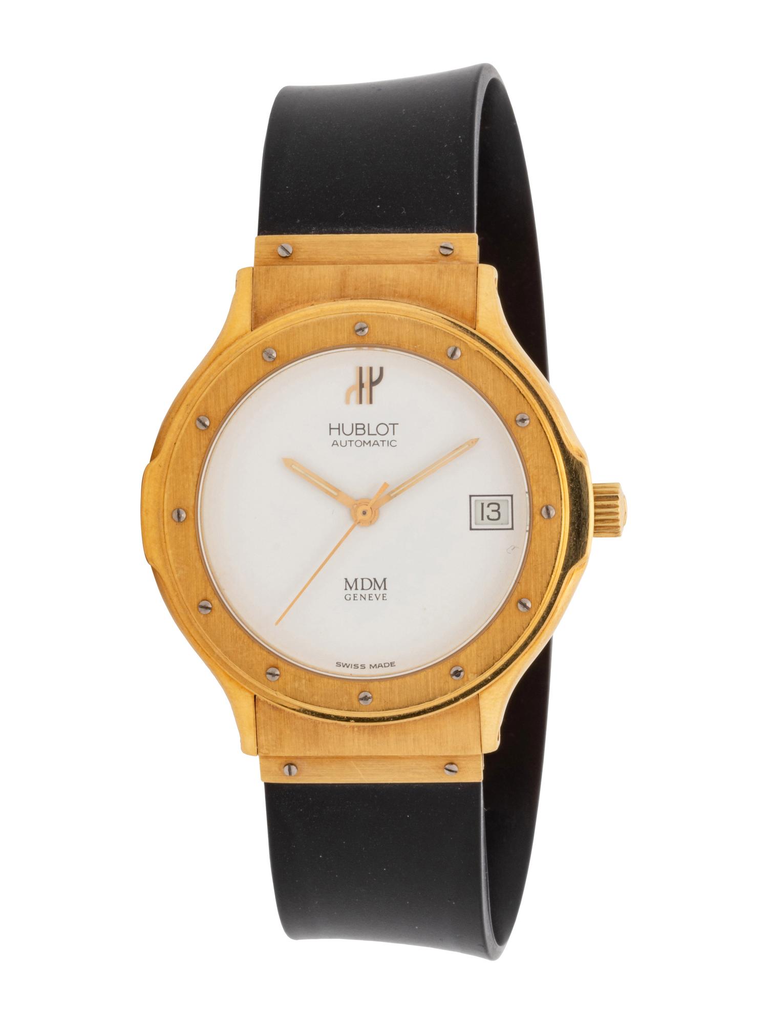 HUBLOT, 18K YELLOW GOLD 'MDM' WRISTWATCH
