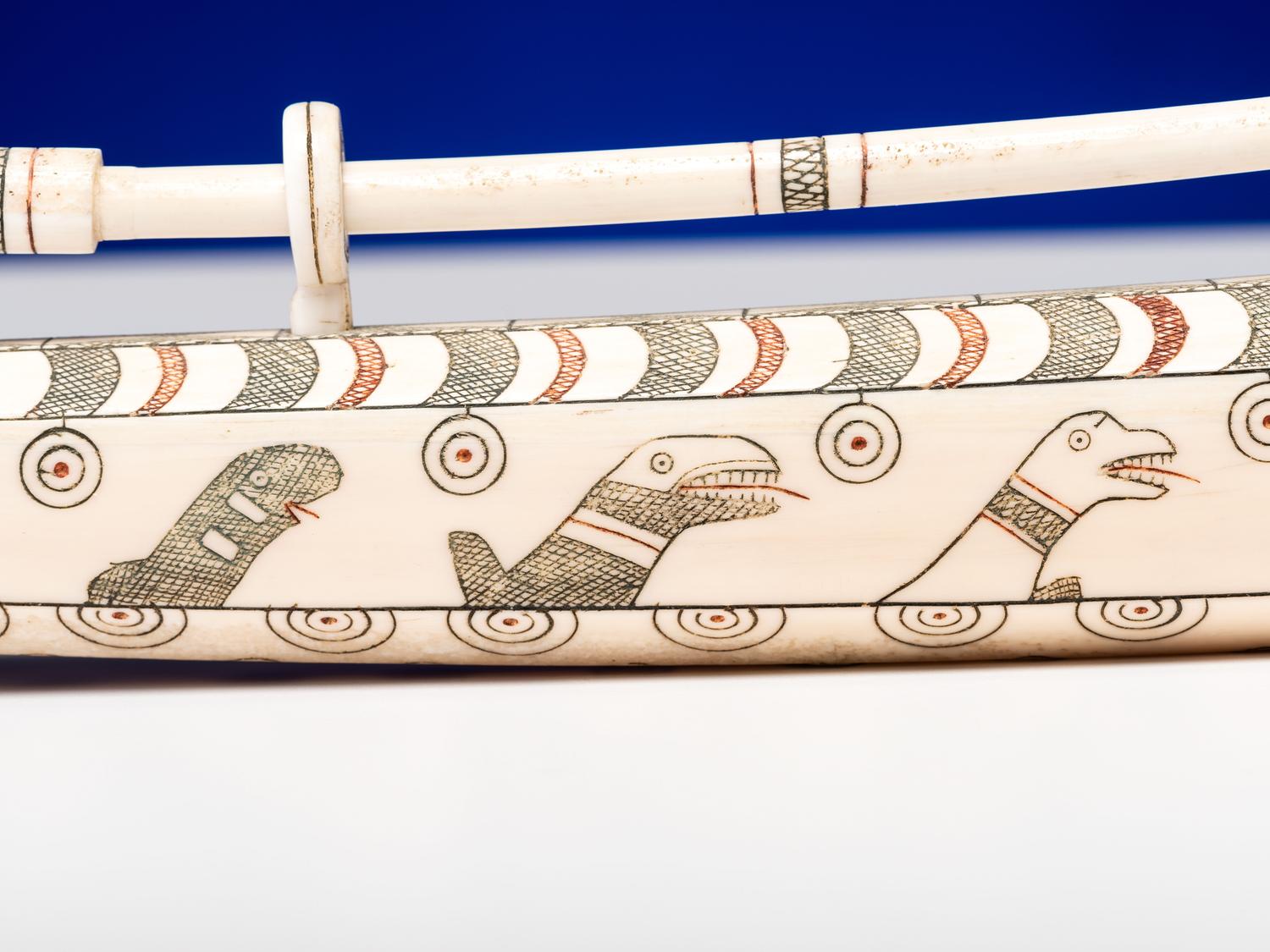 Iñupiat Scrimshawed Pipe, with Tamper